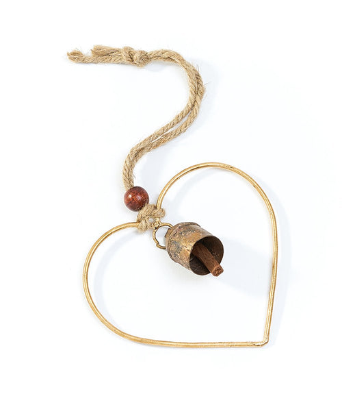 Air Element Heart Bell Wind Chime - Fair Trade Garden - Che Cose Belle