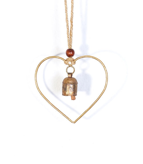Air Element Heart Bell Wind Chime - Fair Trade Garden - Che Cose Belle