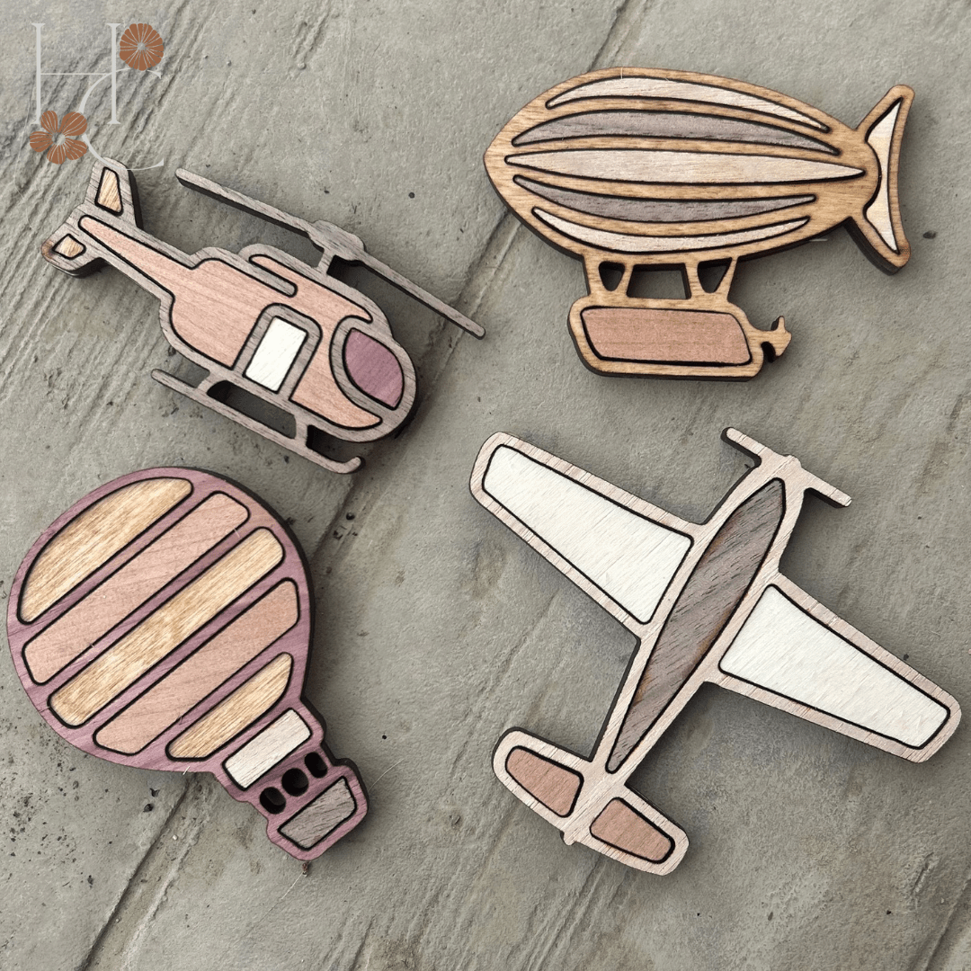 Airplane Wood Magnet Set - Che Cose Belle