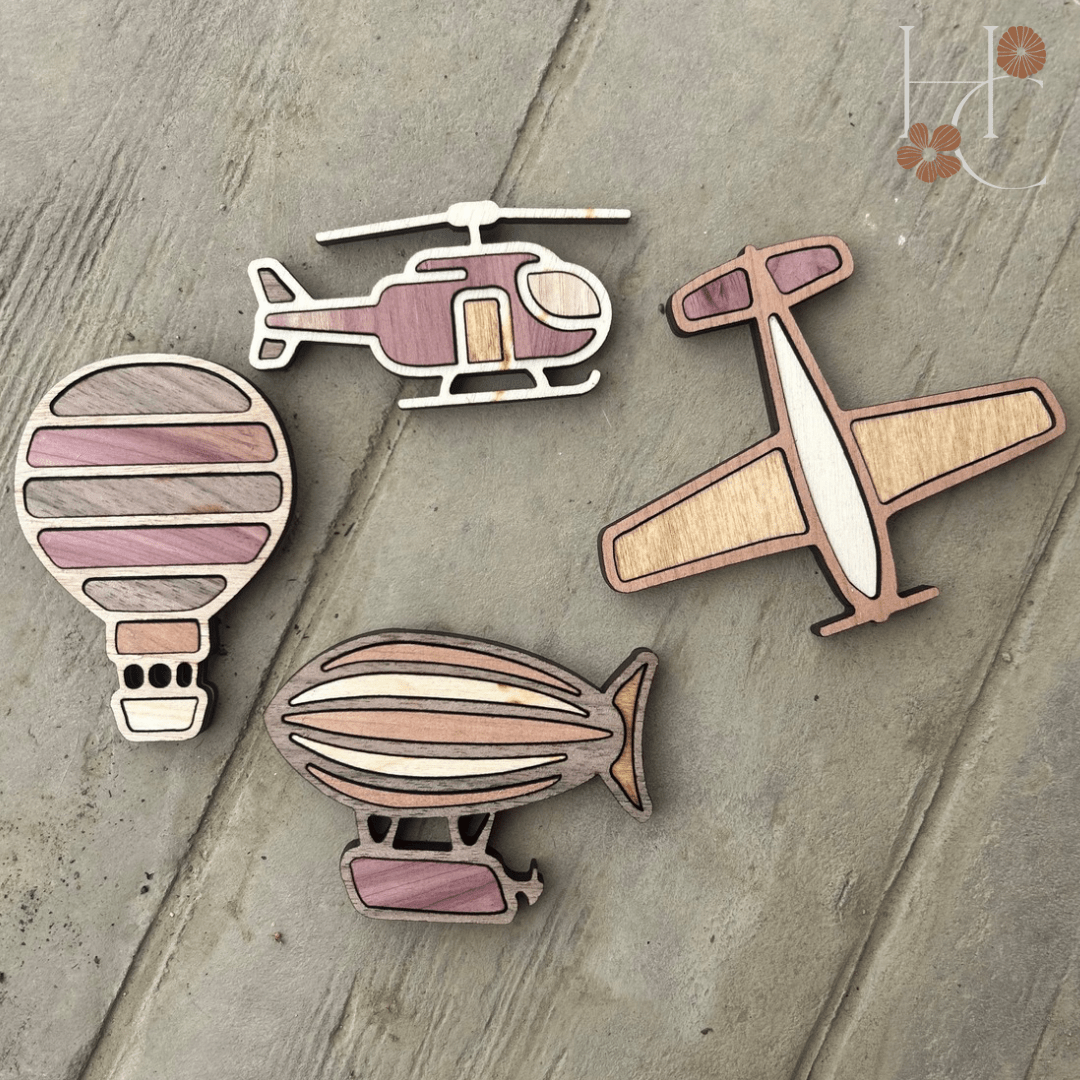 Airplane Wood Magnet Set - Che Cose Belle