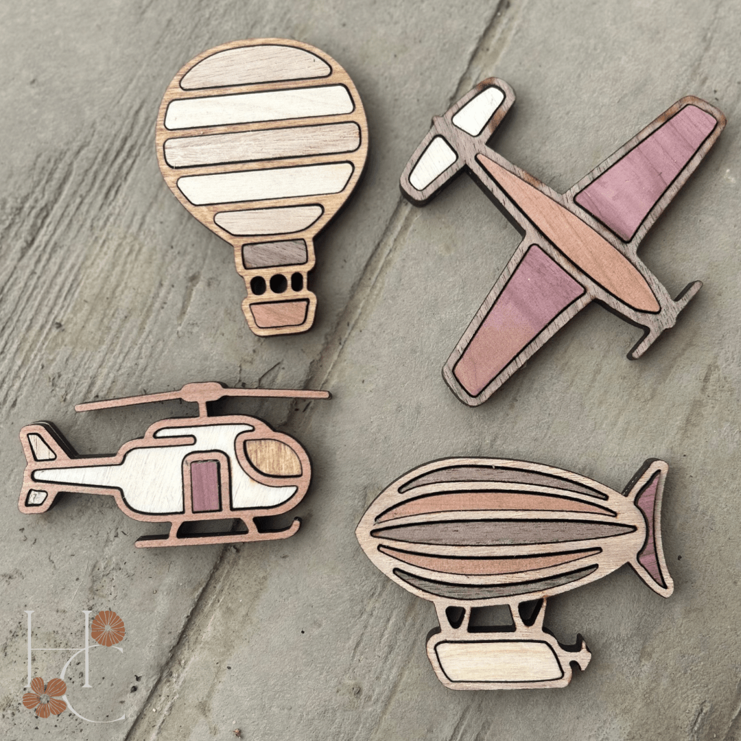 Airplane Wood Magnet Set - Che Cose Belle