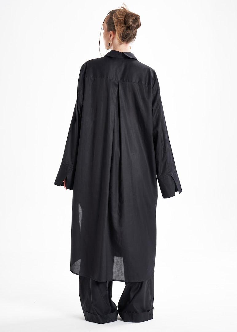 Aitna Black Maxi Shirt Dress - Che Cose Belle
