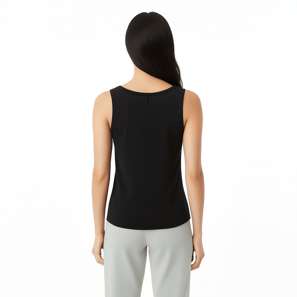 Alexa Black Scoop Neck Tank - Che Cose Belle