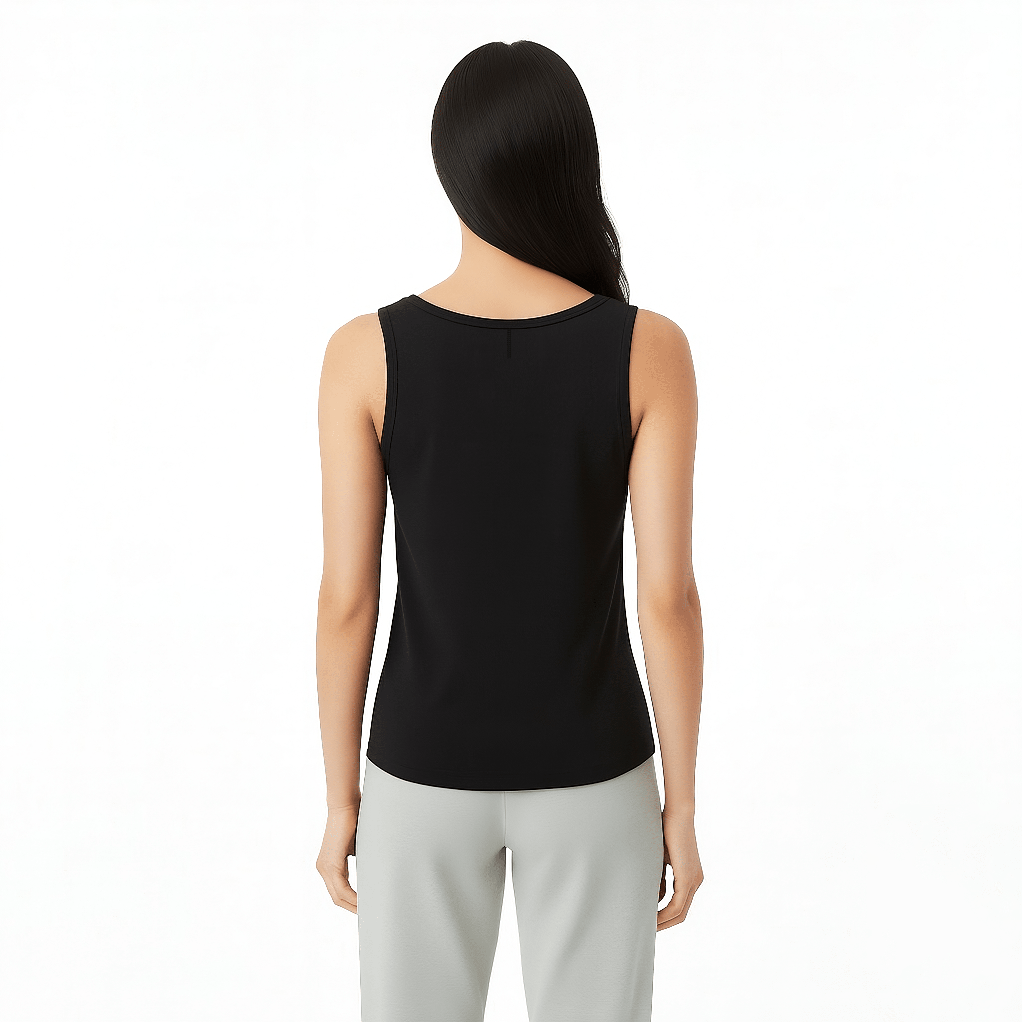 Alexa Black Scoop Neck Tank - Che Cose Belle