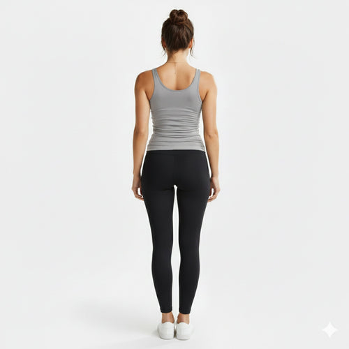 Alexa Grey Scoop Neck Tank - Che Cose Belle