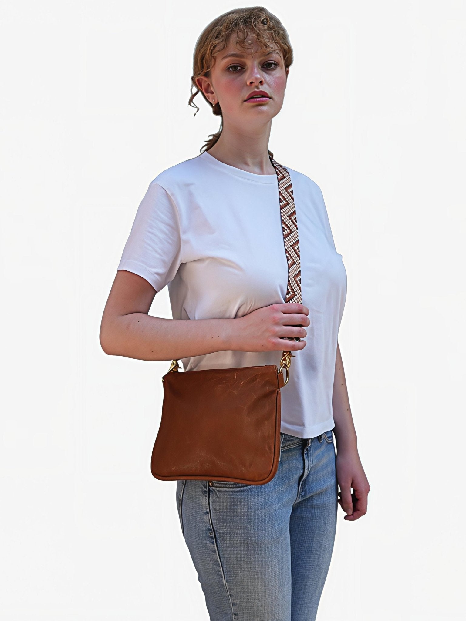 Alice Crossbody Bag, Brown Leather - Che Cose Belle