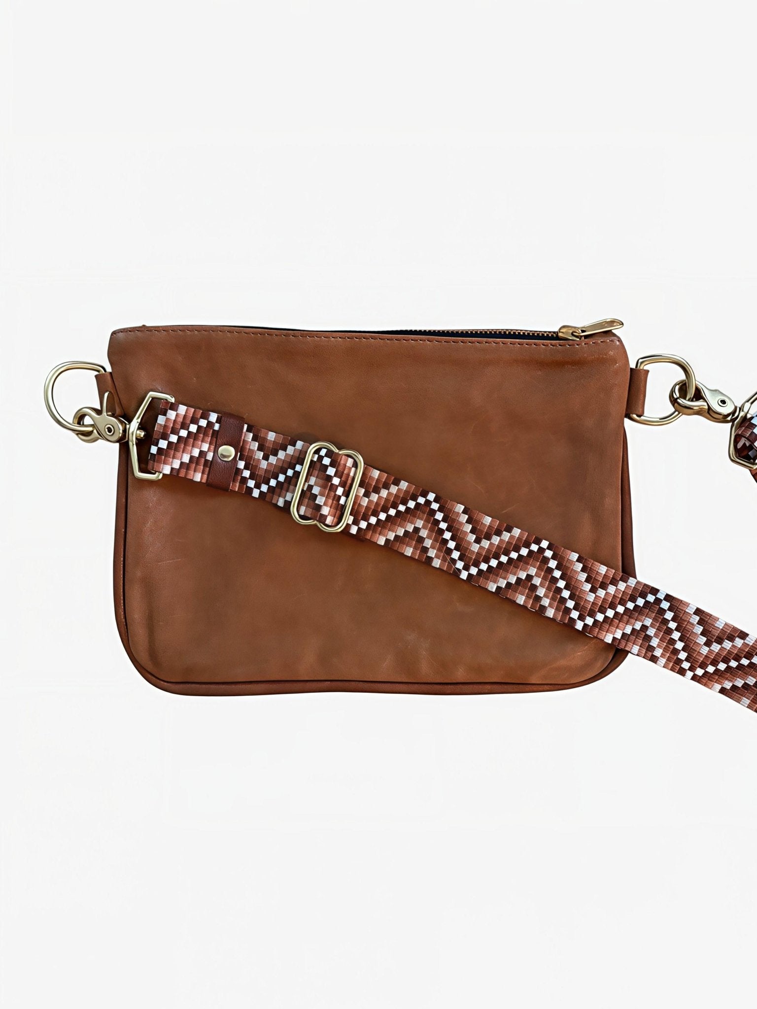 Alice Crossbody Bag, Brown Leather - Che Cose Belle