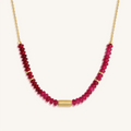 Aligned Essence Garnet & Rhodolite Gold Necklace - Che Cose Belle