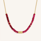 Aligned Essence Garnet & Rhodolite Gold Necklace - Che Cose Belle