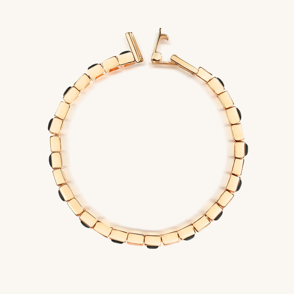 Aligned in Harmony Multi Charm Onyx Bracelet - Che Cose Belle