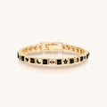 Aligned in Harmony Multi Charm Onyx Bracelet - Che Cose Belle