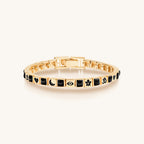 Aligned in Harmony Multi Charm Onyx Bracelet - Che Cose Belle