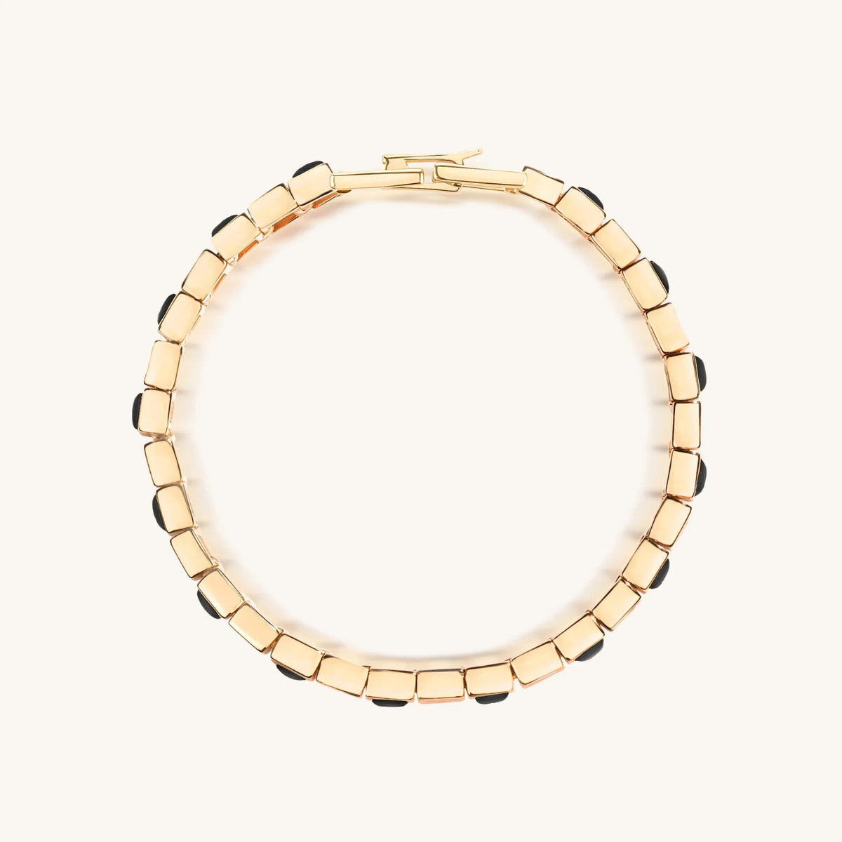 Aligned in Harmony Multi Charm Onyx Bracelet - Che Cose Belle