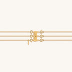 Aligned in Serenity - Lotus OM Chakra Bar Triple Layer Necklace - Che Cose Belle
