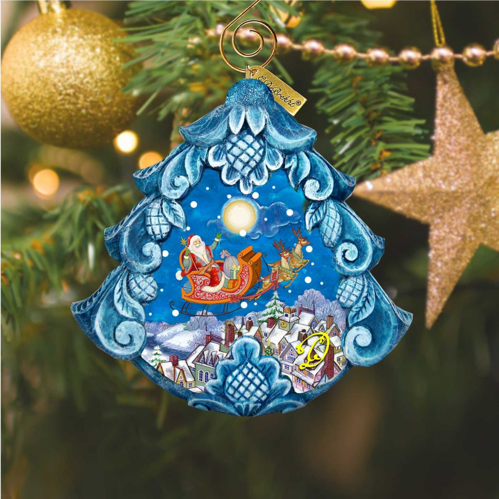 All a Good Night Sculpted Hand-Painted Christmas Ornament by G. DeBrekht - Christmas Santa Snowman Decor - 610279 - Che Cose Belle