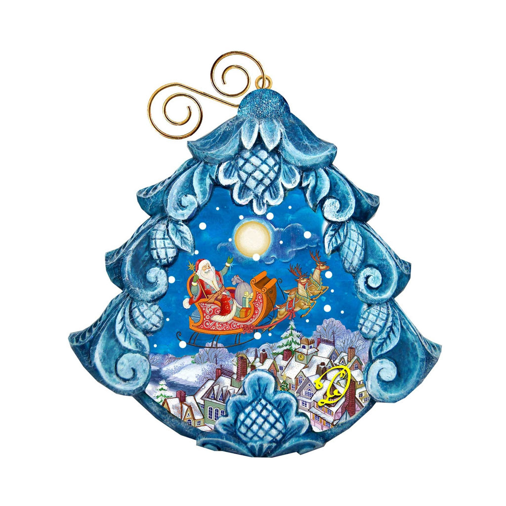 All a Good Night Sculpted Hand-Painted Christmas Ornament by G. DeBrekht - Christmas Santa Snowman Decor - 610279 - Che Cose Belle