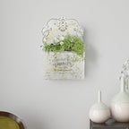 All Chic Metal Wall Planter Wall Mount Planter Wall Haning Planter Outdoor Metal Wall Planter Wall Vases for Flowers Shabby Chic Wall Decor for Rustic Farmhouse - Che Cose Belle