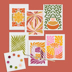 All-in-One Watercolor Art Prints + Postcards: Abstract Botanicals - Che Cose Belle