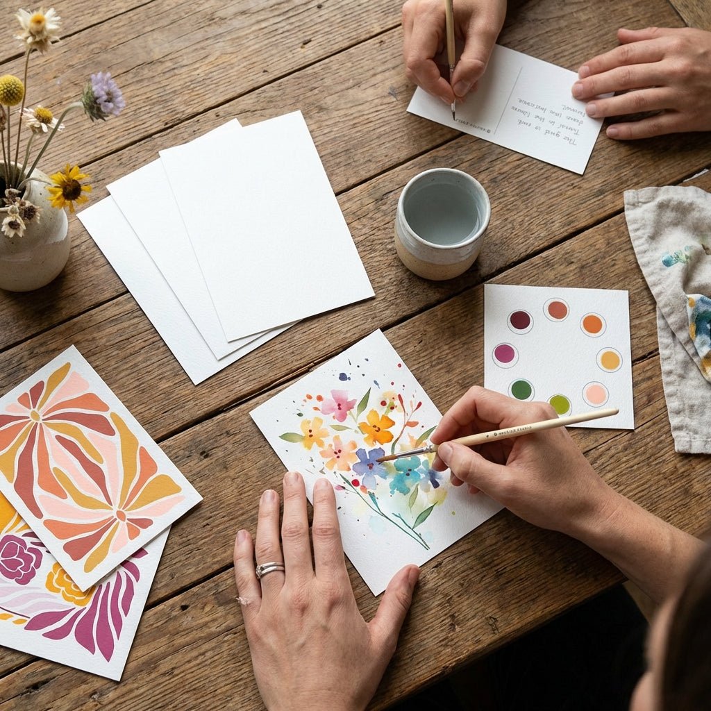 All-in-One Watercolor Art Prints + Postcards: Abstract Botanicals - Che Cose Belle