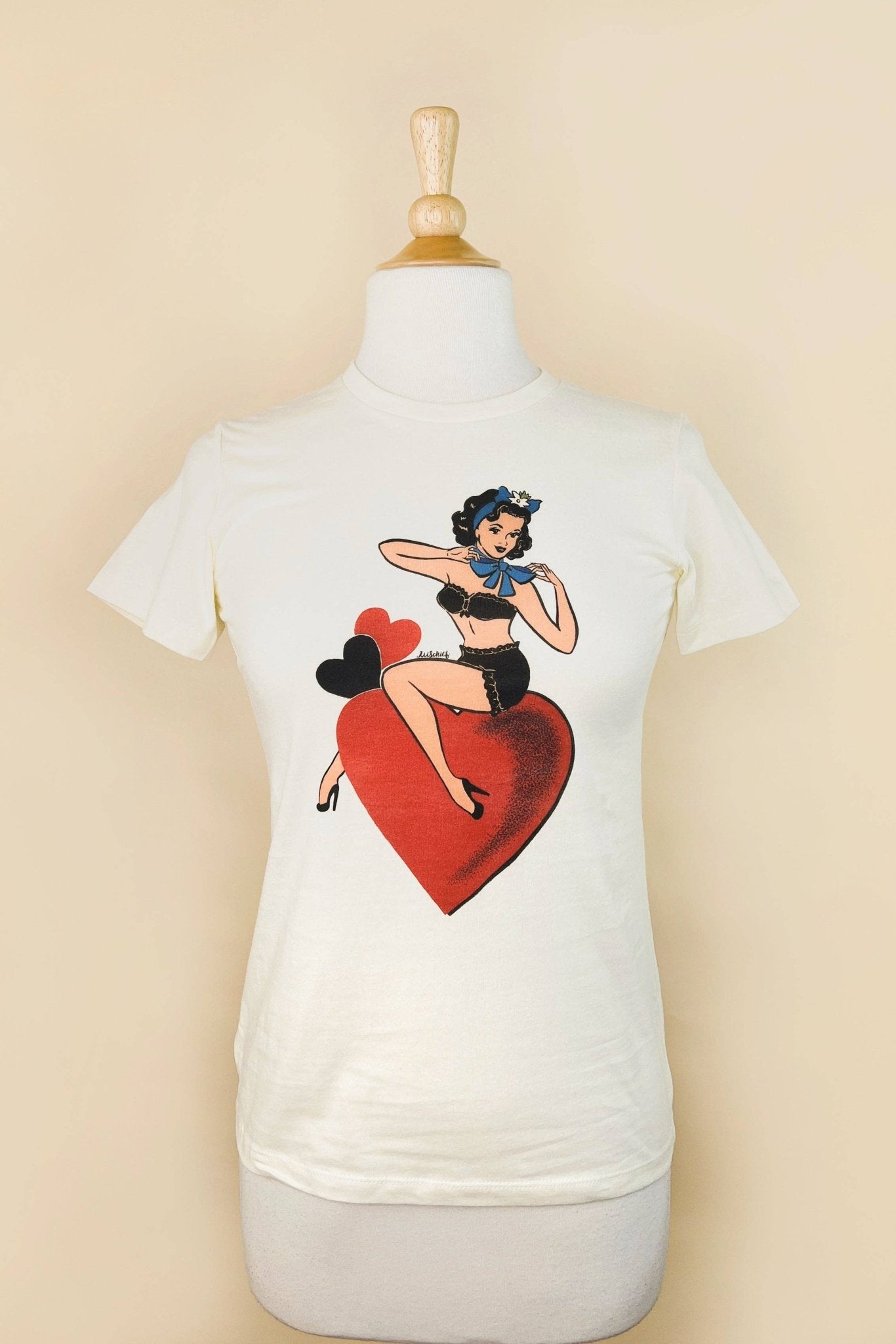 All My Love Fitted Tee in Ivory - Che Cose Belle