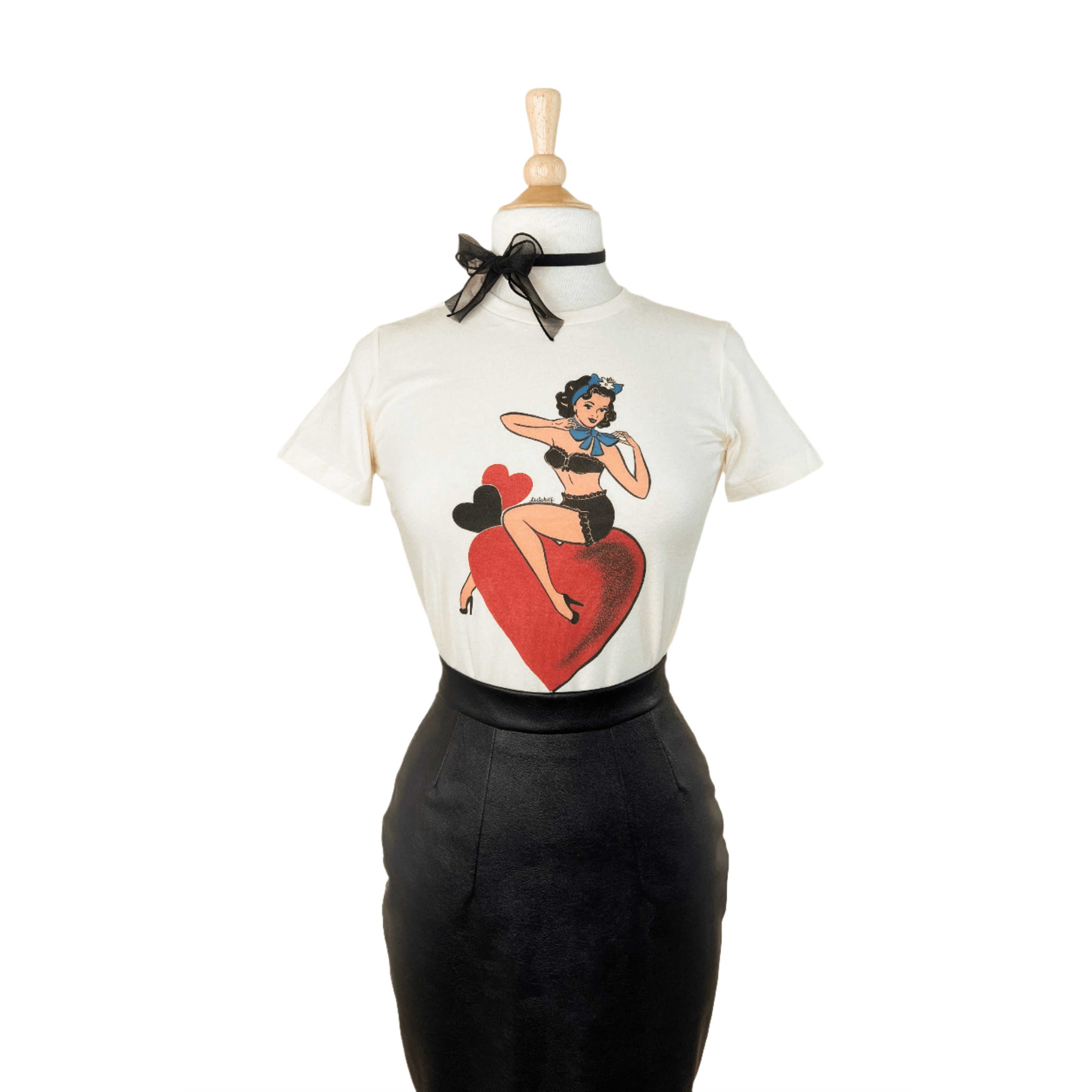 All My Love Fitted Tee in Ivory