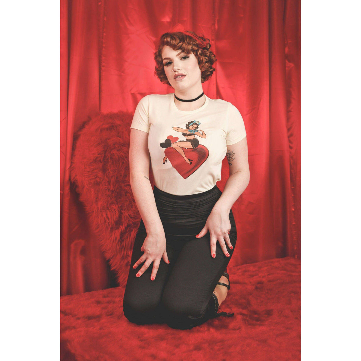 All My Love Fitted Tee in Ivory