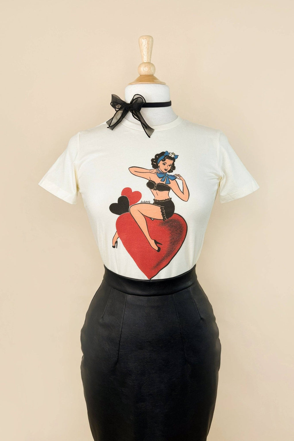 All My Love Fitted Tee in Ivory - Che Cose Belle