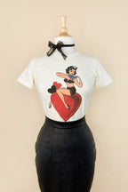 All My Love Fitted Tee in Ivory - Che Cose Belle