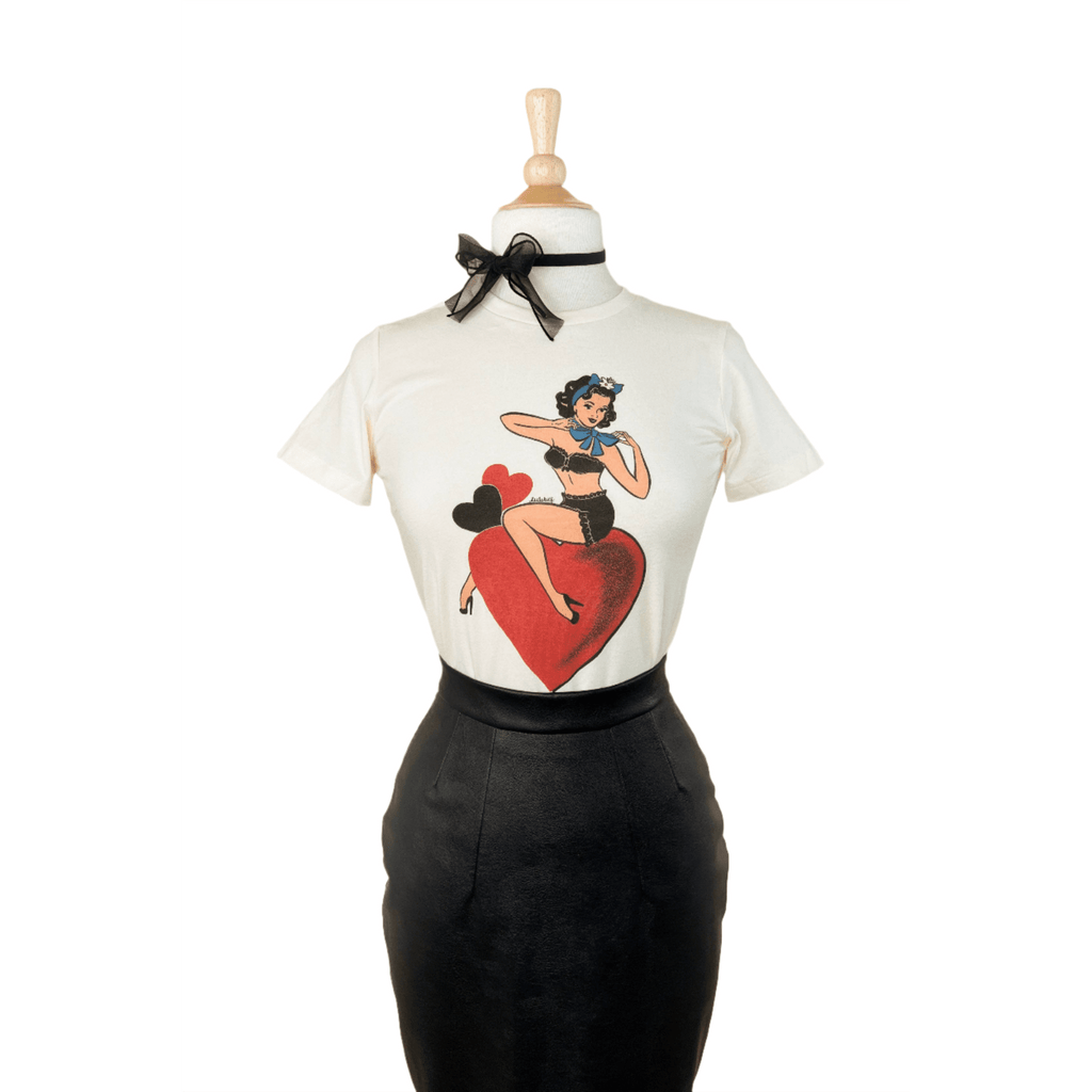 All My Love Fitted Tee in Ivory - Che Cose Belle