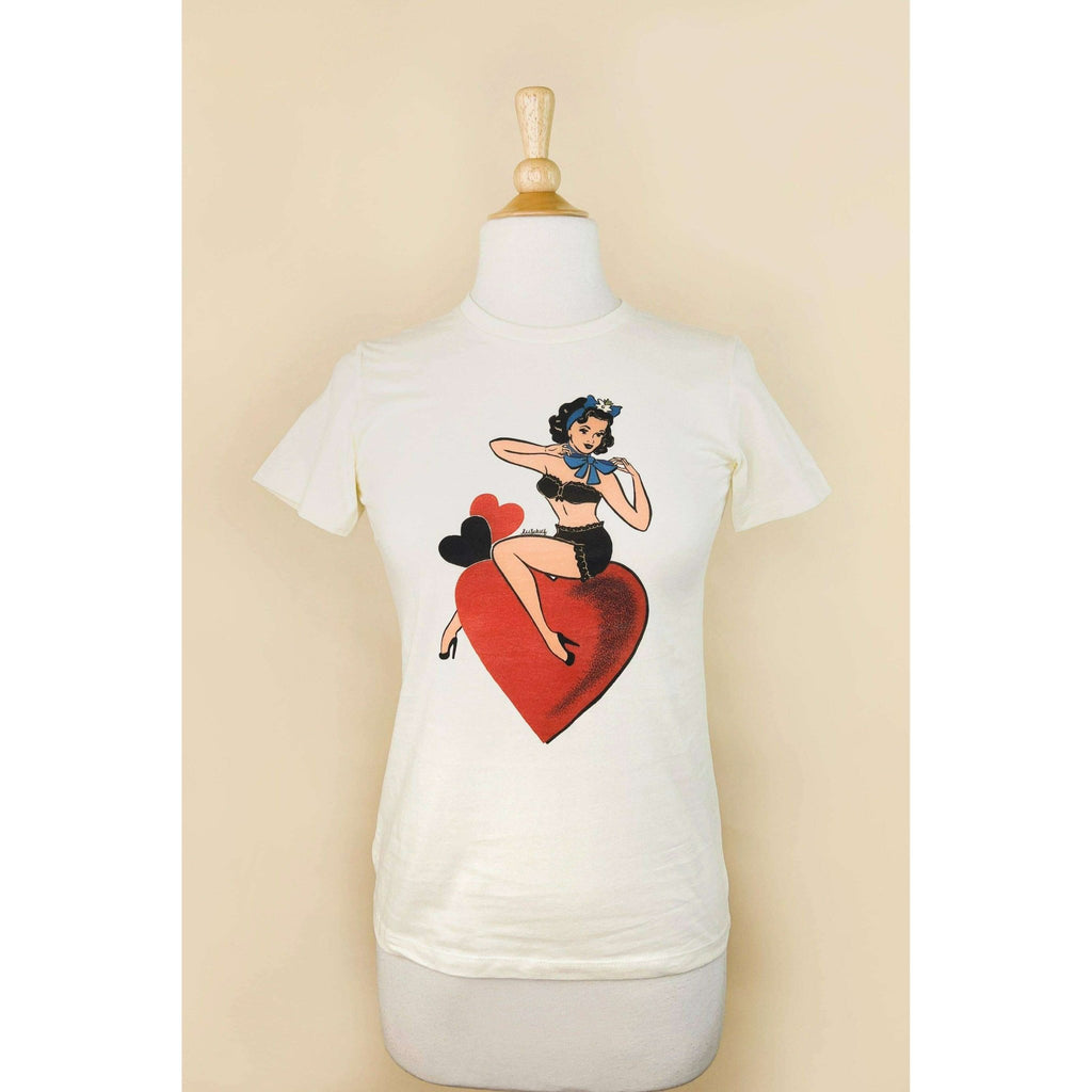 All My Love Fitted Tee in Ivory - Che Cose Belle