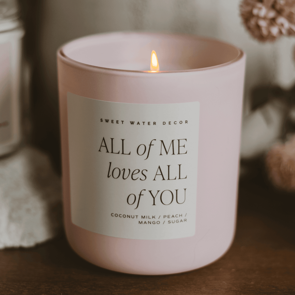 All of Me Loves All of You Soy Candle - Pink Matte Jar - 15 oz - Che Cose Belle