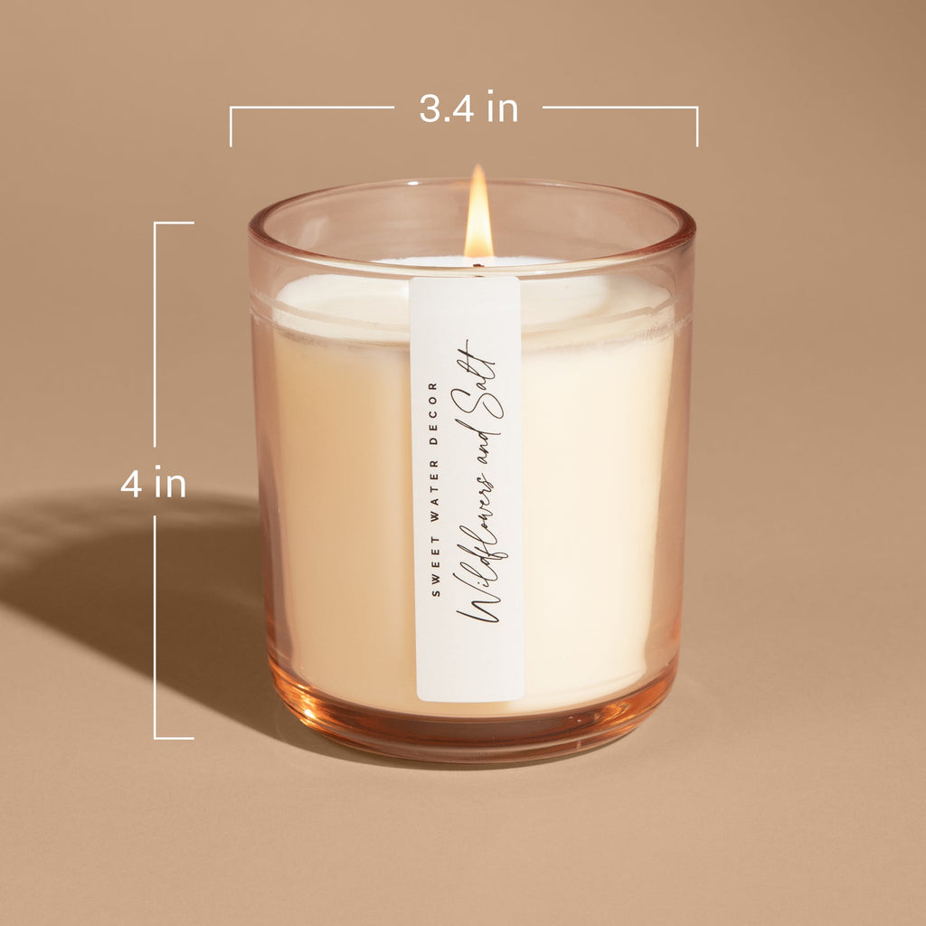 All Over Hearts Soy Candle - Tinted Glass Jar - 12 oz - Che Cose Belle