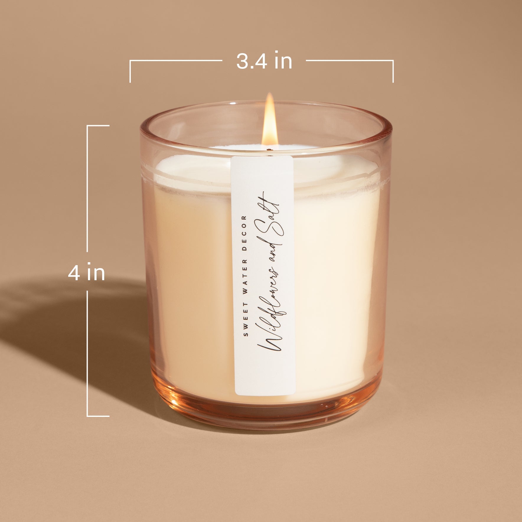 All Over Hearts Soy Candle - Tinted Glass Jar - 12 oz - Che Cose Belle