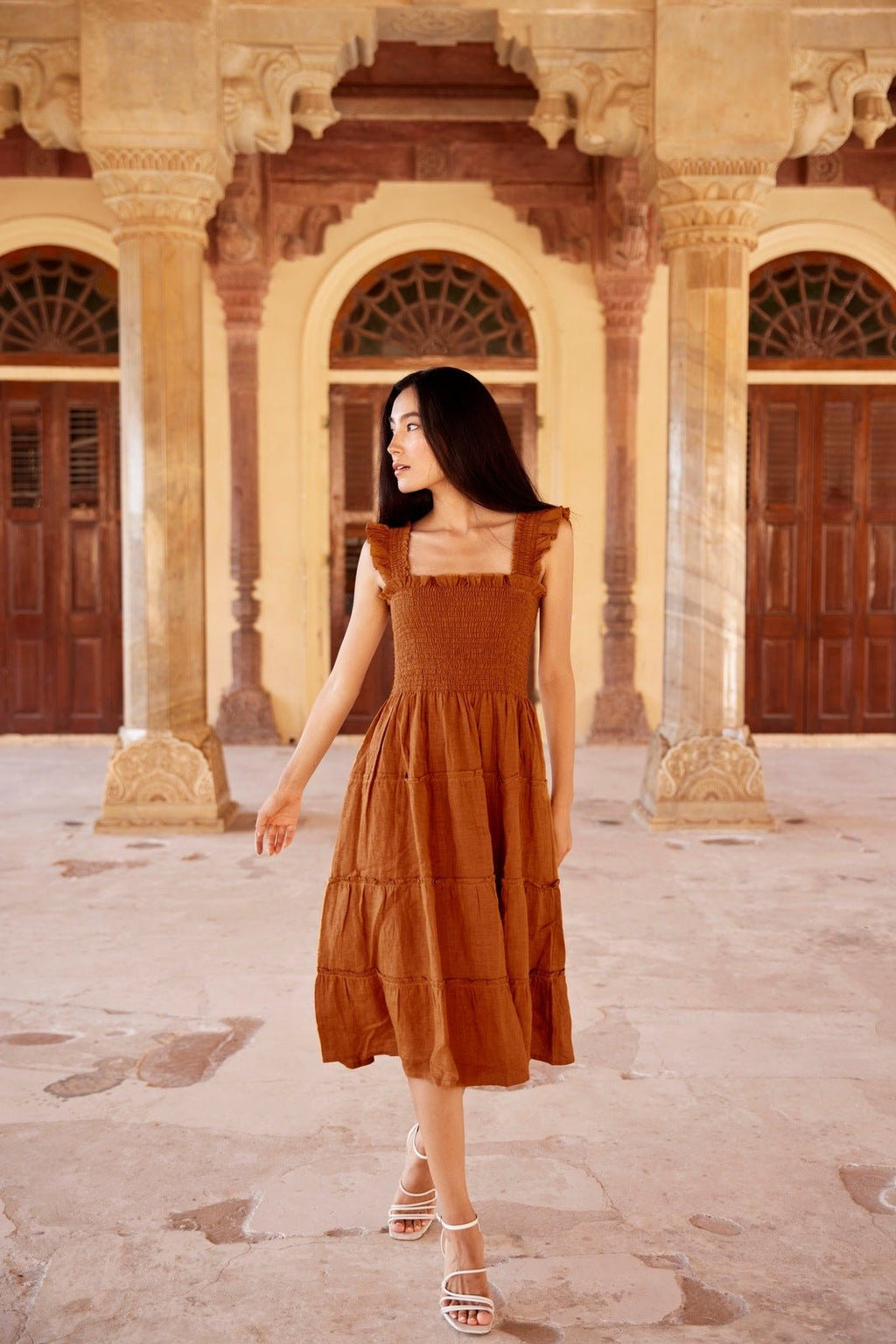 Alma Linen Midi Dress - Che Cose Belle