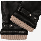 Alonzo (black) - Italian lambskin leather gloves with cashmere lining & touchscreen feature - Che Cose Belle