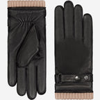 Alonzo (black) - Italian lambskin leather gloves with cashmere lining & touchscreen feature - Che Cose Belle
