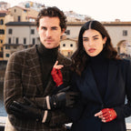 Alonzo (black) - Italian lambskin leather gloves with cashmere lining & touchscreen feature - Che Cose Belle