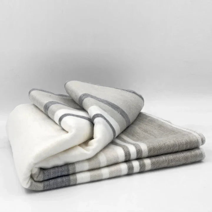 Alpaca Bed Blanket - Striped - Che Cose Belle