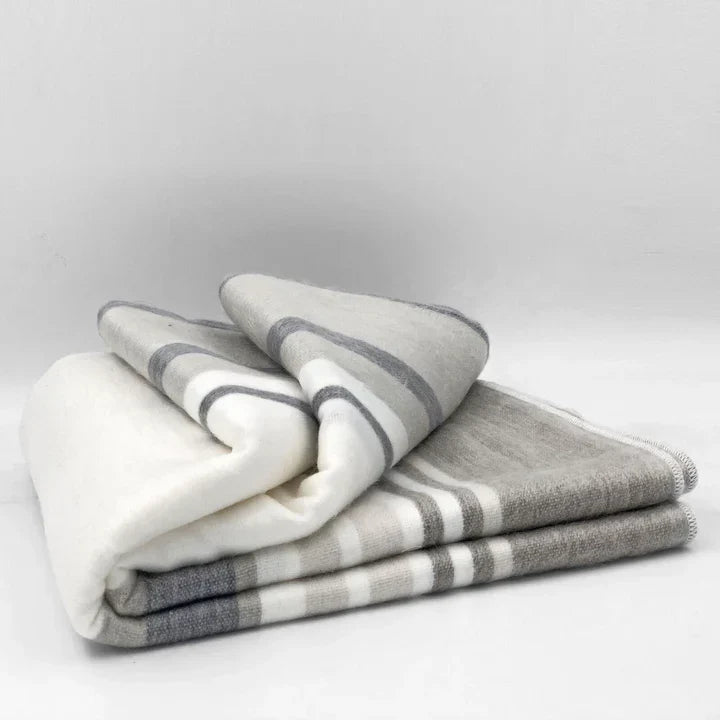 Alpaca Bed Blanket - Striped - Che Cose Belle