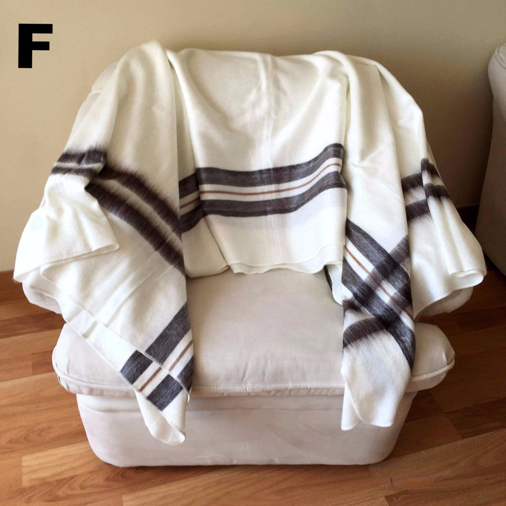 Alpaca Bed Blanket - Striped - Che Cose Belle