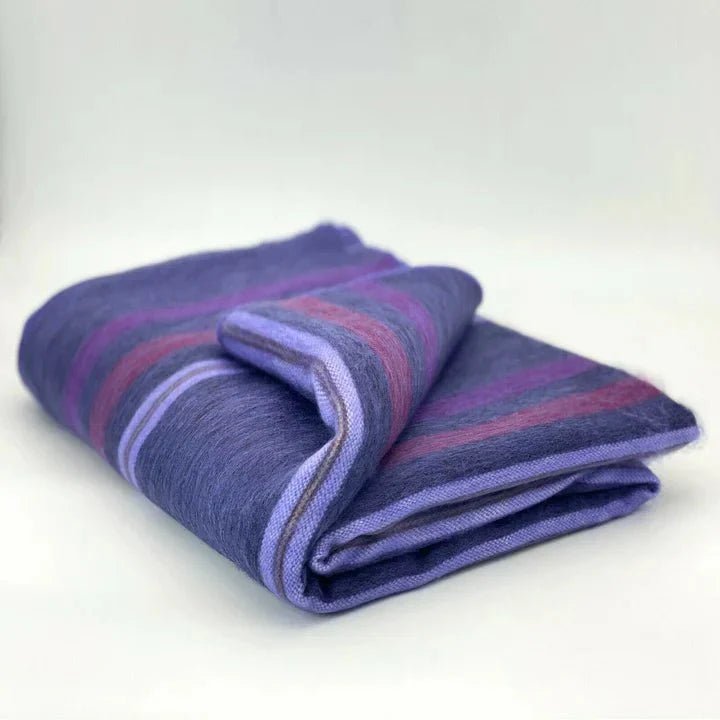 Alpaca Bed Blanket - Striped - Che Cose Belle