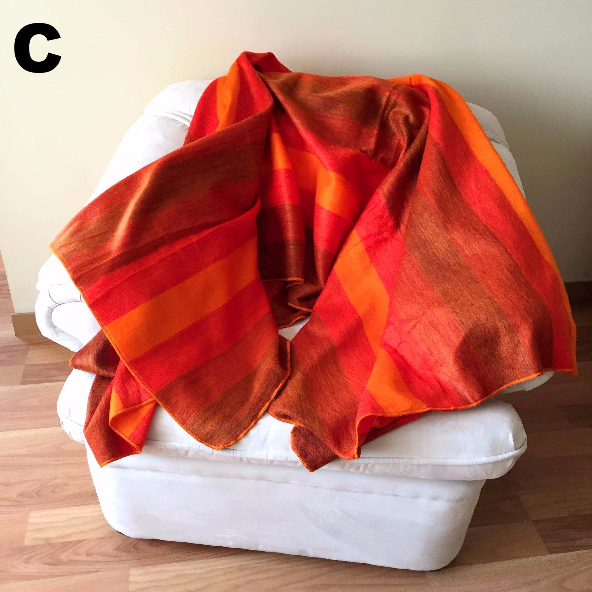Alpaca Bed Blanket - Striped - Che Cose Belle