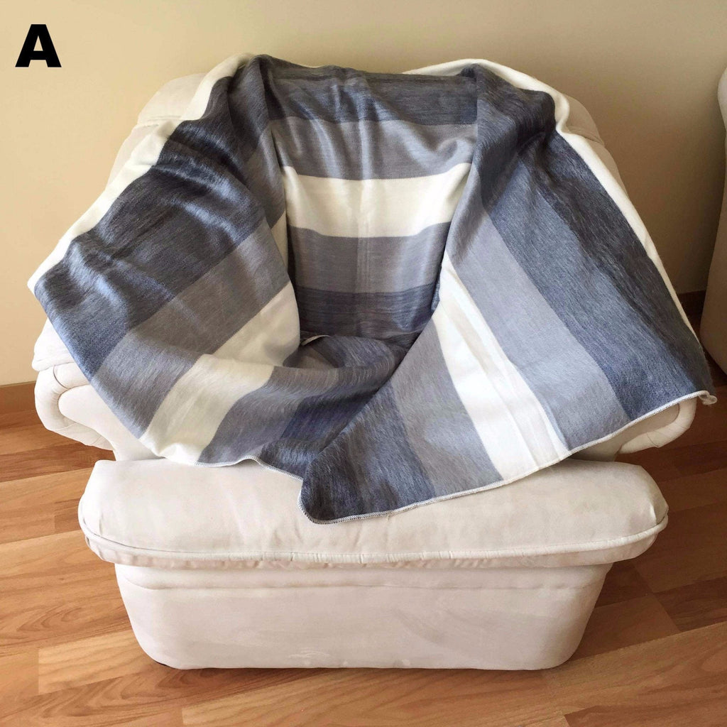 Alpaca Bed Blanket - Striped - Che Cose Belle