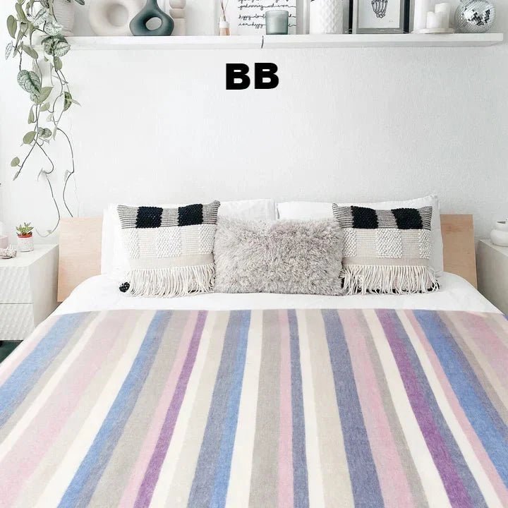 Alpaca Bed Blanket - Striped - Che Cose Belle
