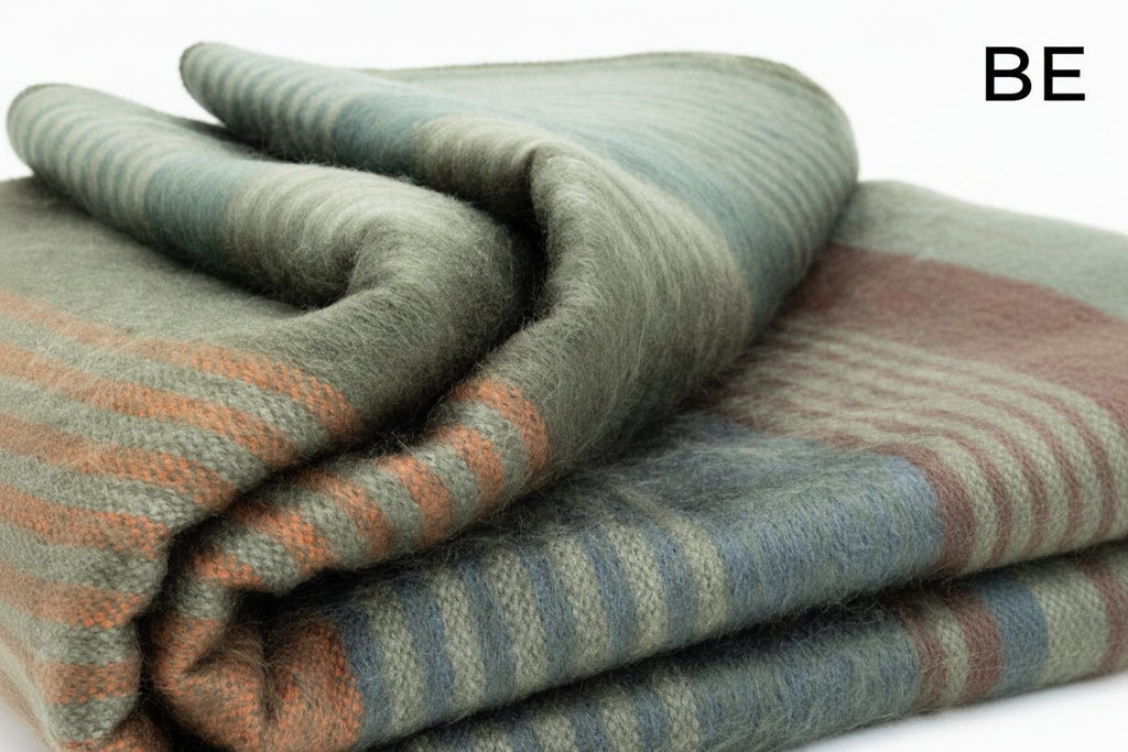 Alpaca Bed Blanket - Striped - Che Cose Belle