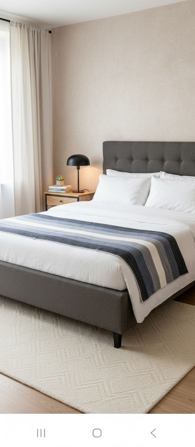 Alpaca Bed Blanket - Striped - Che Cose Belle