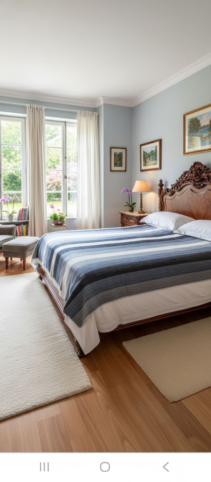 Alpaca Bed Blanket - Striped - Che Cose Belle