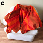 Alpaca Bed Blanket - Striped