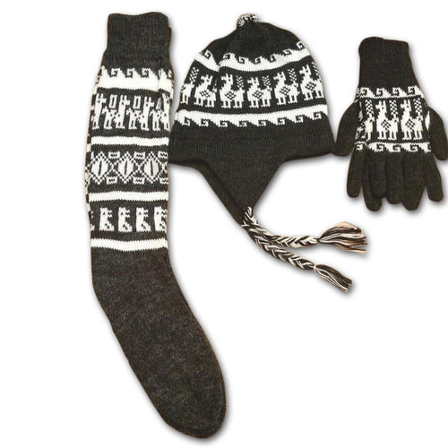 Alpaca Inca Hat, Gloves, Socks set - Che Cose Belle