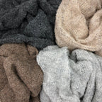 Alpaca Oversized Plush Scarf Almond Lightweight Warm Wrap Eco Soft Winter